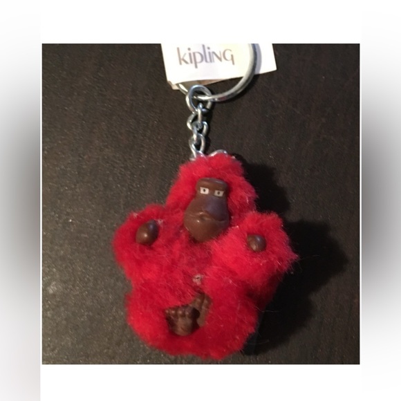 Kipling Red Monkey Keychain - Picture 1 of 3